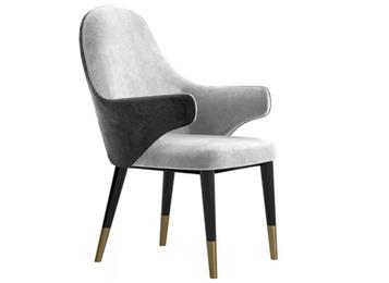 美式輕奢餐椅時（shí）尚西餐廳咖啡廳休閑扶手椅