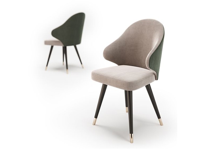 西餐廳現代休閑（xián）科技布藝靠背椅