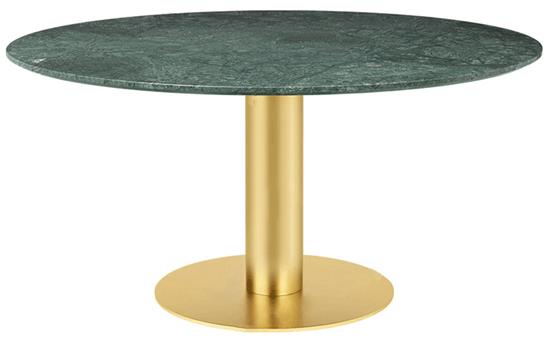 北歐高檔西餐廳桌椅_酒店會所大理石（shí）不鏽鋼圓形餐桌