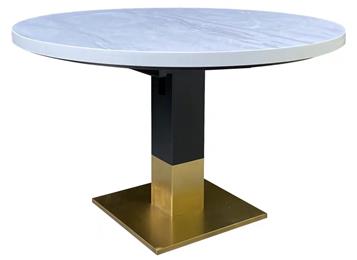 西餐（cān）廳（tīng）現代金屬（shǔ）腳簡約大理石西餐桌