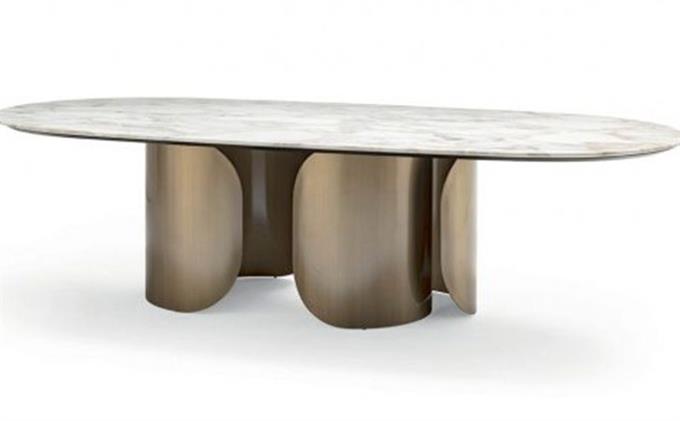 豪華西(xī)餐廳簡約不鏽鋼長條西餐桌