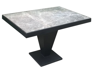 西餐廳鐵藝包邊大理石（shí）時尚桌子