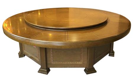 實木電動餐桌宴會酒樓（lóu）餐桌大圓桌