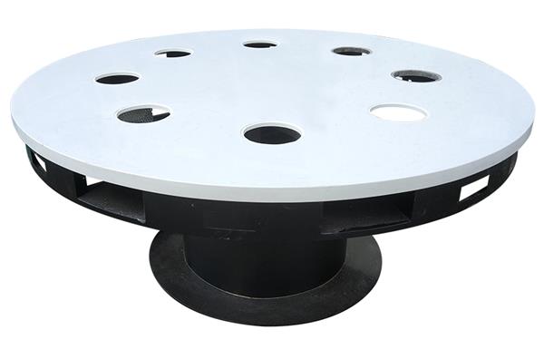 8人位大理石台麵(miàn)圓形一人(rén)一鍋小火鍋桌