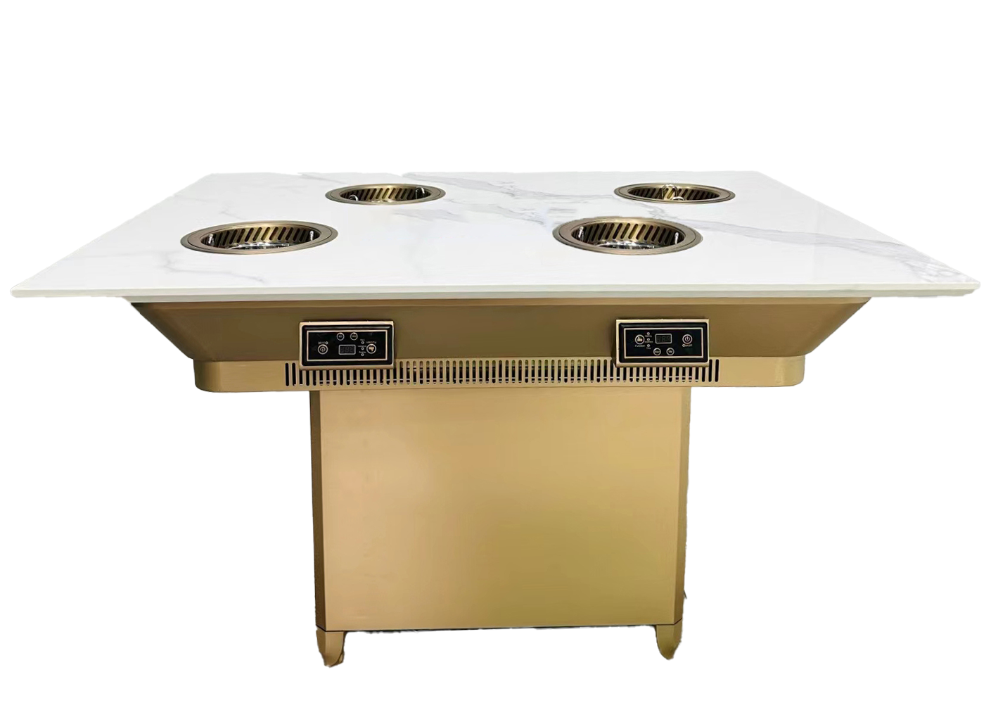 4人位大理石一人（rén）一個小火鍋無煙淨化火鍋桌