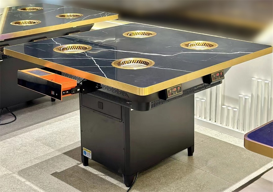 自助餐（cān）廳商用一人一鍋無煙淨化小火鍋桌