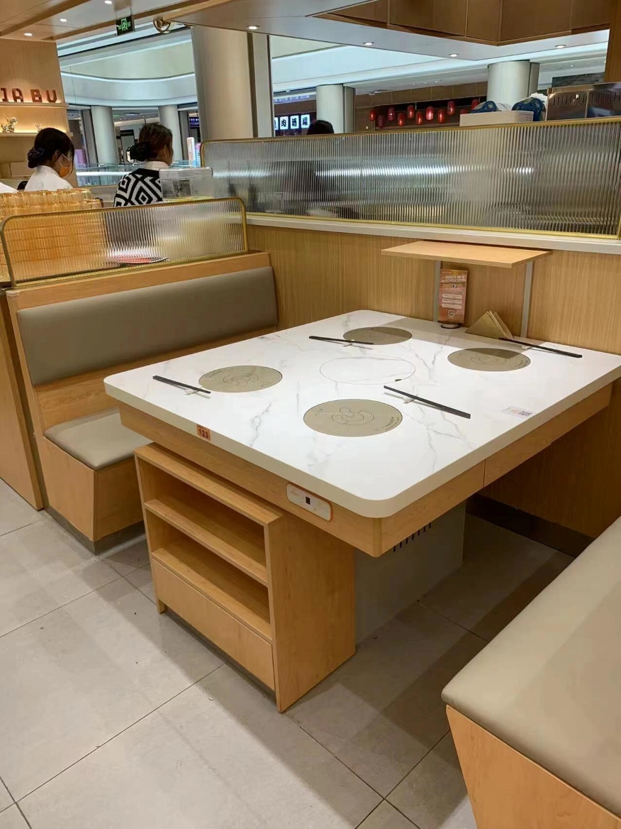 豆撈坊(fāng)火鍋10人位一人一鍋無煙火鍋桌