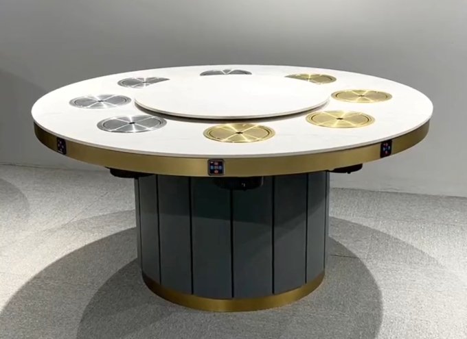 8人位一（yī）人一（yī）鍋智能（néng）無煙小火鍋圓桌