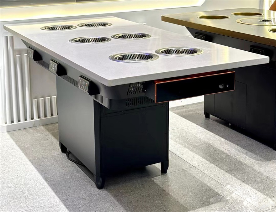 連鎖自助火鍋一人一個小火鍋無（wú）煙淨化火鍋桌