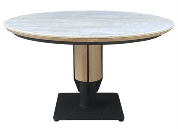 潮汕菜粵菜（cài）館中式實木餐桌圓桌（zhuō）