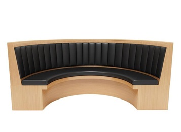 火鍋餐廳實木弧形（xíng）卡座沙（shā）發