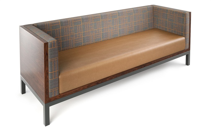 定製主題餐廳簡約清新靠牆卡座沙發