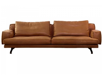 特色菜（cài）餐（cān）廳真皮坐墊卡座沙發