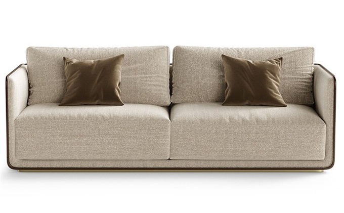 粵菜主題餐（cān）廳棉麻（má）布藝簡約卡座沙發