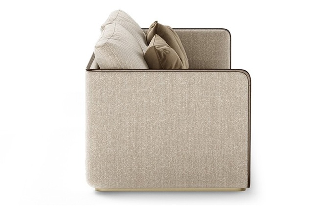 粵菜主題餐（cān）廳棉麻布藝簡約卡座沙發