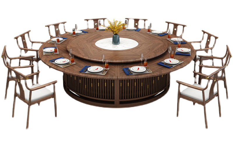 實木（mù）電動餐桌