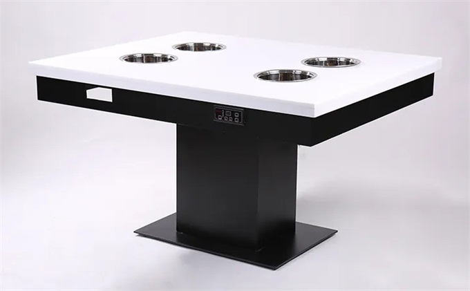 小火鍋桌子帶電磁（cí）爐一體一（yī）人一鍋火鍋桌