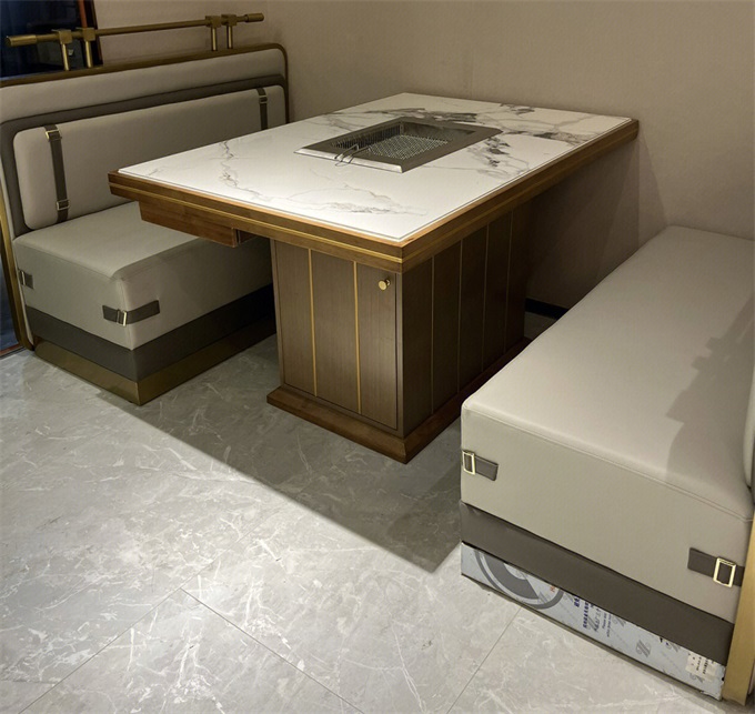 自帶排煙淨（jìng）化無煙烤肉桌