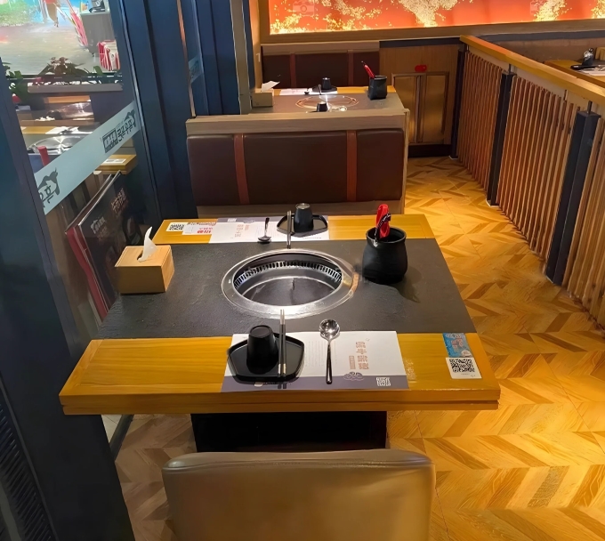 烤肉店下排煙炭火烤肉(ròu)桌