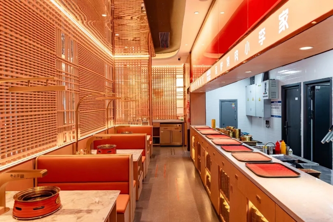 烤肉店上排煙炭火烤肉桌(zhuō)