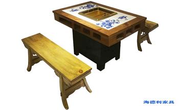 實（shí）木無（wú）煙火鍋桌（zhuō）