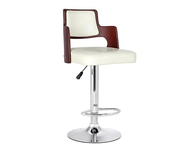 北歐風簡（jiǎn）約時尚不鏽鋼高腳靠背（bèi）酒吧椅