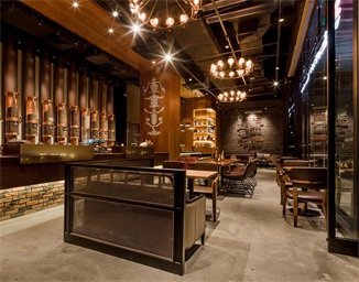 休閑餐廳——星繽茶深圳皇庭廣場店餐飲空間裝修（xiū）設計