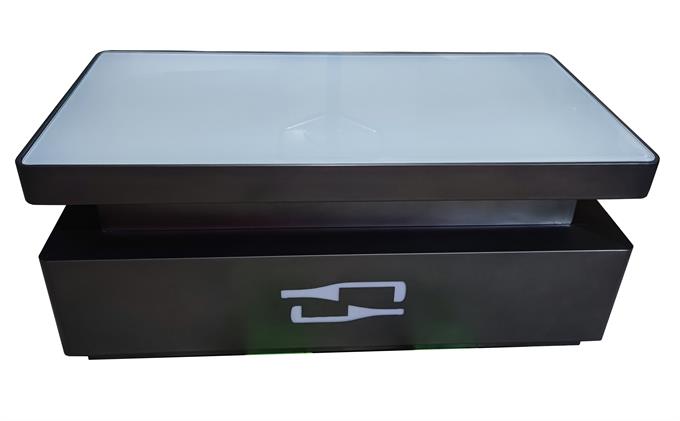 酒吧ktv時尚簡約不鏽鋼發光玻璃茶幾