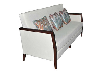 咖啡廳三人布藝卡座沙發