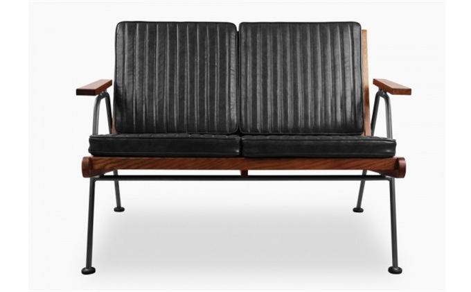 咖啡館美式（shì）鐵藝實木loft卡座沙發