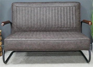 奶茶（chá）店工業風水管鐵（tiě）藝卡座沙發