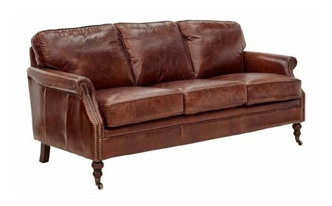 複古小酒吧工業風皮革卡座沙發