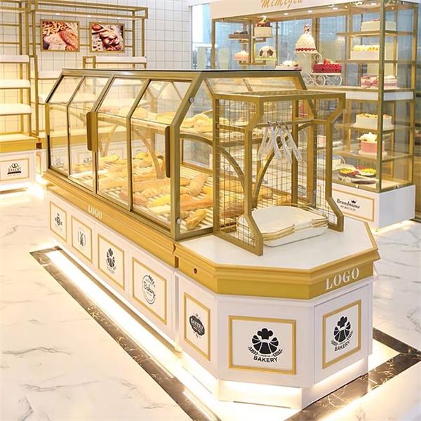 麵包展示櫃烘焙（bèi）店多層中（zhōng）島糕點（diǎn）櫃台