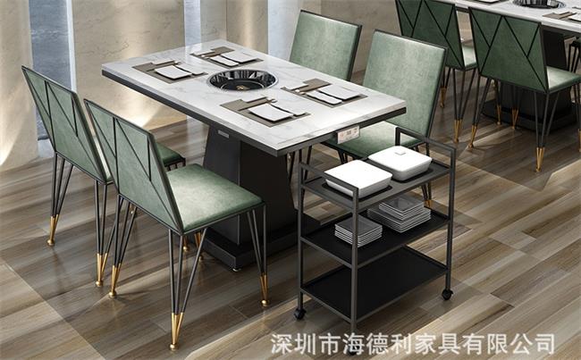 大理石輕奢火(huǒ)鍋桌