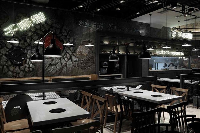 火鍋店現代簡約（yuē）風格空間裝修設計