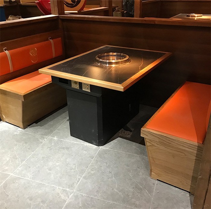 岩板無煙淨化烤（kǎo）肉桌