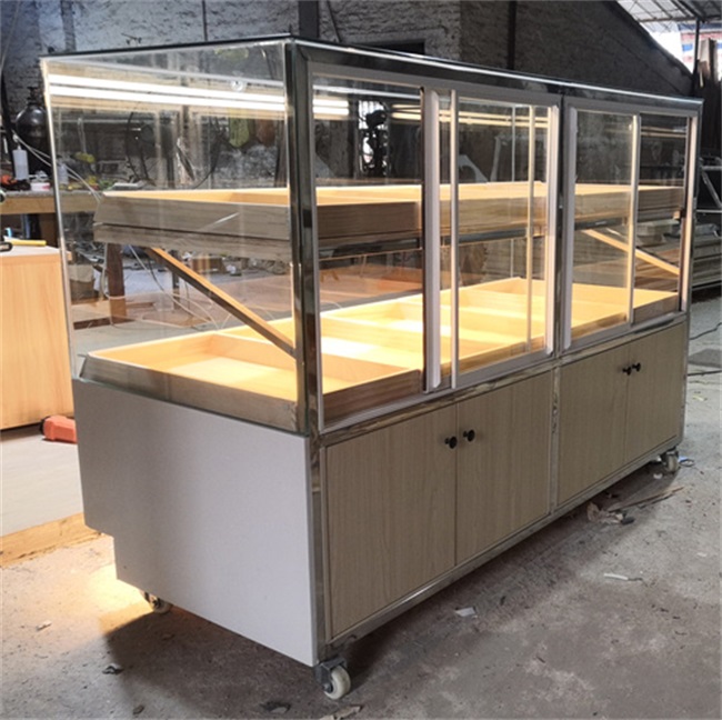 實木麵包櫃台展示櫃