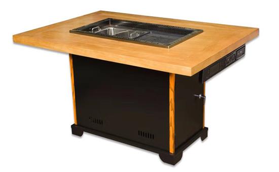 實木無煙(yān)電磁爐(lú)火鍋桌