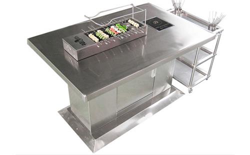 不鏽（xiù）鋼自動翻轉燒烤（kǎo）桌