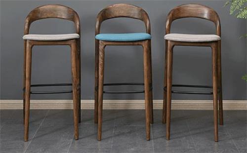 現代高腳（jiǎo）椅子金屬圈扶手吧台凳