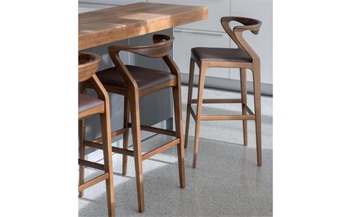 休閑（xián）實木酒吧椅現代高腳椅子