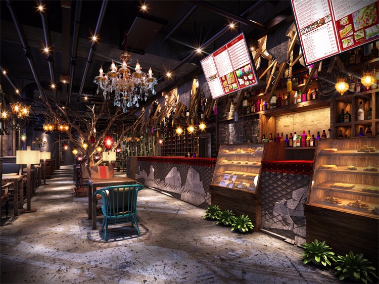 酒咖空間設計(jì)效果圖(tú)